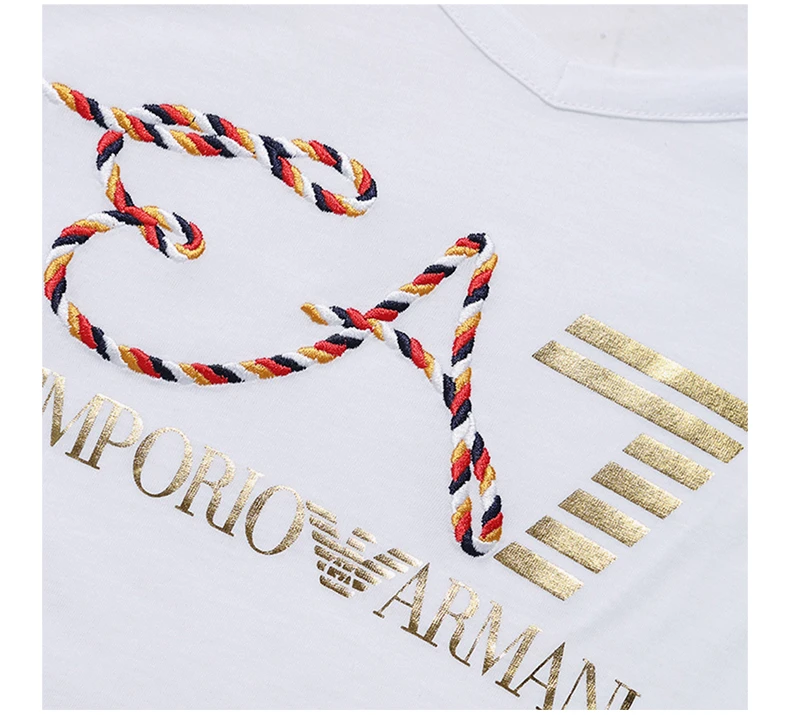 商品Emporio Armani|EMPORIO ARMANI 白色女士T恤 3ZTT86-TJ52Z-1100,价格¥431,第6张图片详细描述