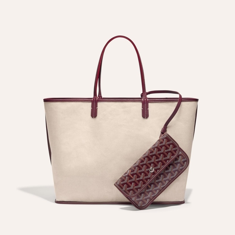 商品Goyard|高雅德 Saint Louis PM男女黑色帆布/小牛皮手提包 STLOUIPMLTY01CL03P（十色可选）,价格¥13567,第26张图片详细描述