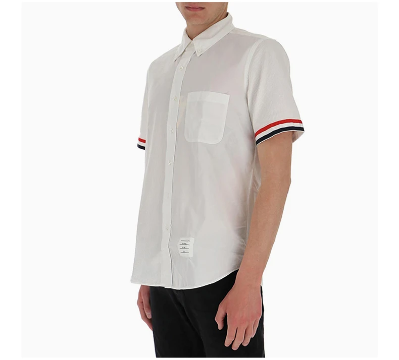 商品Thom Browne|THOM BROWNE 男士白色衬衫 MWS252F-00572-100,价格¥2718,第2张图片详细描述