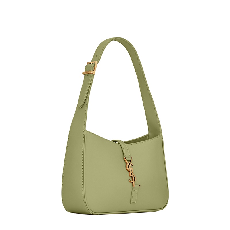 商品Yves Saint Laurent|SAINT LAURENT PARIS/圣罗兰 YSL 22春夏新款LE 5 À 7系列 女士淡绿色牛皮革徽标金扣单肩斜挎手提腋下hobo流浪包,价格¥15454,第4张图片详细描述
