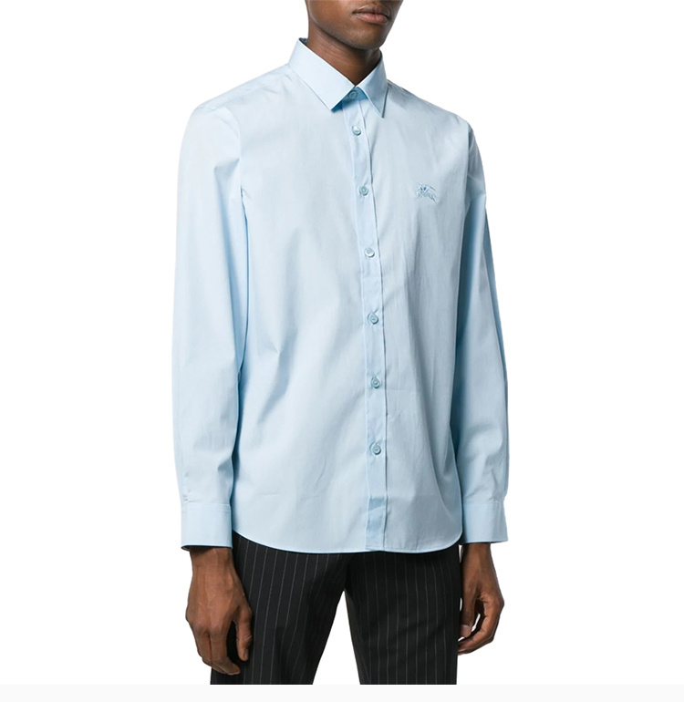 商品Burberry|Burberry 博柏利 浅蓝色男士衬衫 8024524,价格¥2089,第9张图片详细描述