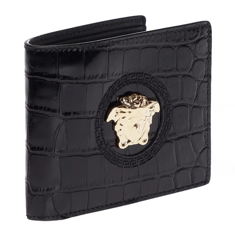 商品Versace|VERSACE 男士黑色小牛皮短款钱夹  DPU2463-DCOV4-D41OH,价格¥2050,第4张图片详细描述