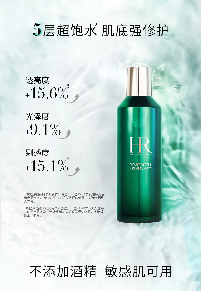 商品Helena Rubinstein|赫莲娜绿宝瓶悦活蓄能新肌水30ml/200ml/400ml补水保湿【香港直邮】,价格¥143,第4张图片详细描述