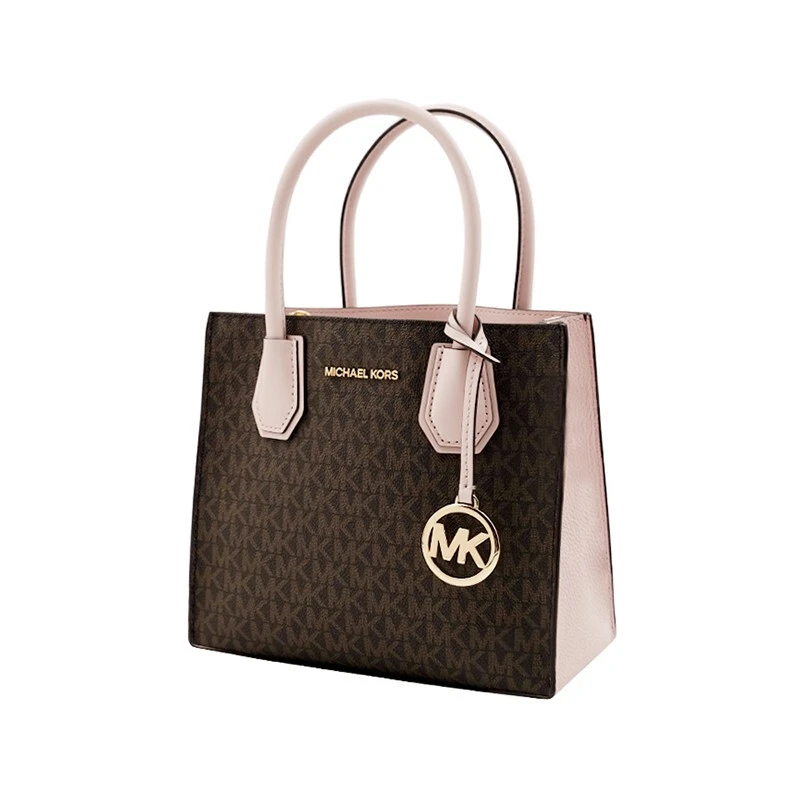 商品[国内直发] Michael Kors|MICHAEL KORS 女士棕色皮革单肩手提包 35S1GM9M2B-POWDERBLUSH,价格¥1984,第1张图片详细描述