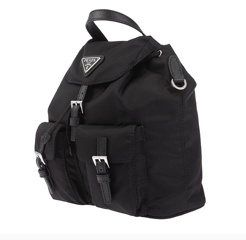 商品Prada|PRADA  黑色棉女士双肩包  1BH029-V44-F0002,价格¥9212,第4张图片详细描述