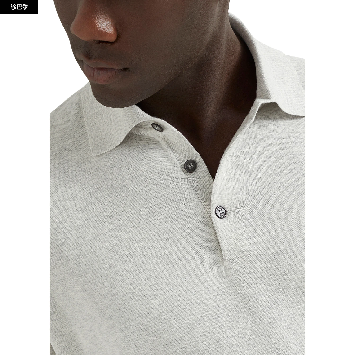商品Brunello Cucinelli|【特惠9.0折】【预售】 男士 长袖Polo 马球衫风格针织衫  CUCJ649FGRY,价格¥7015,第5张图片详细描述