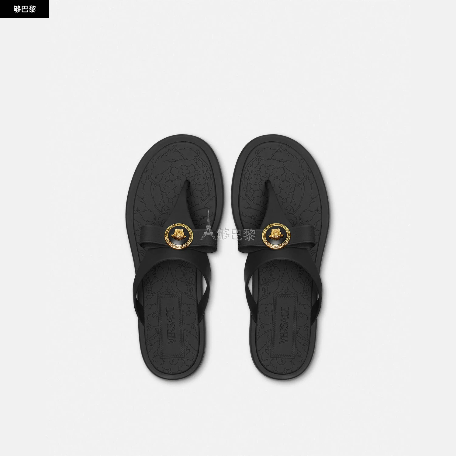 商品Versace|【预售】 范思哲 25春夏 女士 拖鞋 Gianni Ribbon凉鞋 1018789-1A10983_1B00V ,价格¥3637,第5张图片详细描述