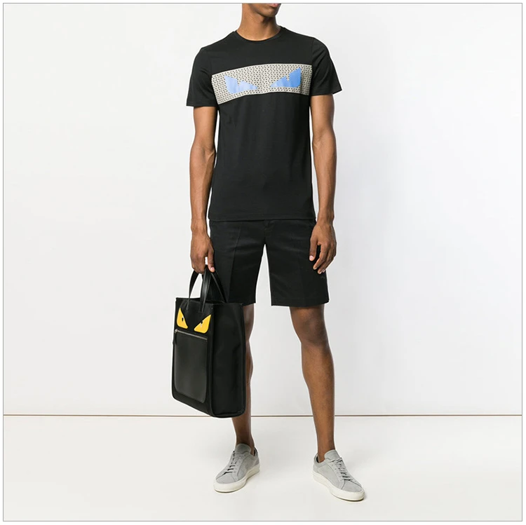 商品Fendi|Fendi 芬迪 Monster Eye系列 男士纯棉小怪兽眼睛装饰圆领时尚休闲短袖T恤 FAF511A2UZ0GME,价格¥1578,第10张图片详细描述