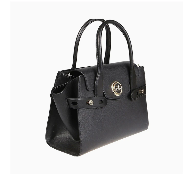 商品[国内直发] Michael Kors|Michael Kors 迈克高仕 女�士黑色金色标徽手提包 30S0GNMS1L-BLACK,价格¥1503,第6张图片详细描述