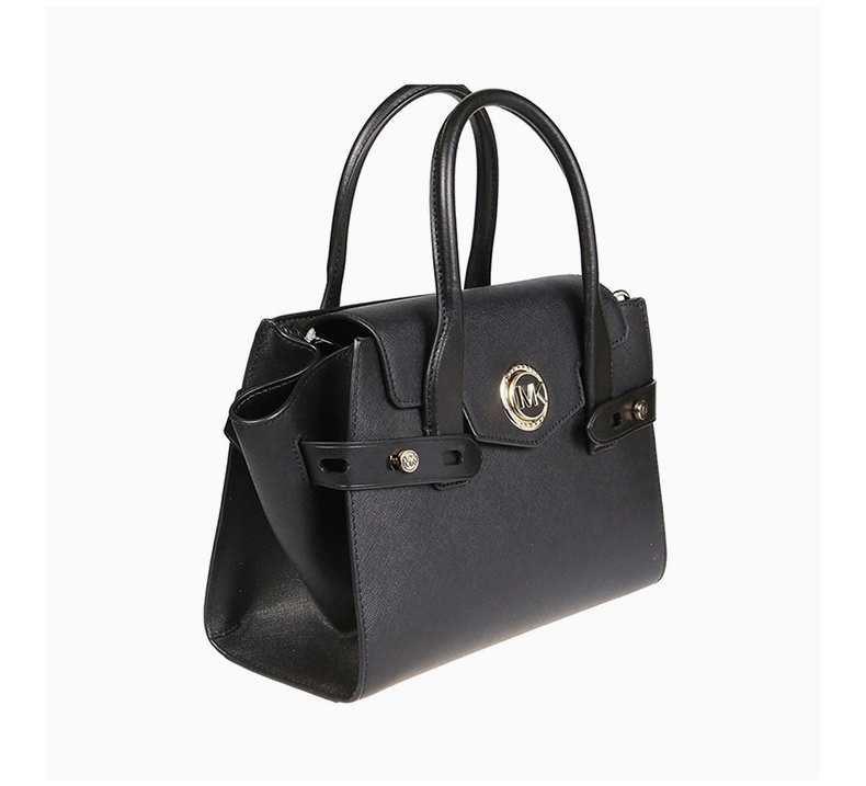 商品[国内直发] Michael Kors|Michael Kors 迈克高仕 女士黑色金色标徽手提包 30S0GNMS1L-BLACK,价格¥2011,第6张图片详细描述