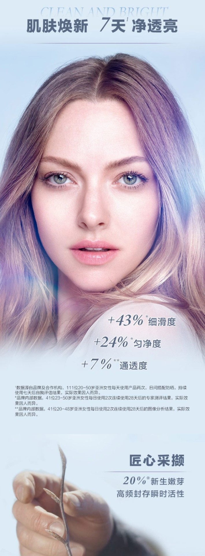 商品Lancôme|兰蔻(LANCOME)净澈焕肤双重精华水 极光水50ml 混油挚爱 �透亮净澈肌肤 水油平衡,价格¥92,第3张图片详细描述