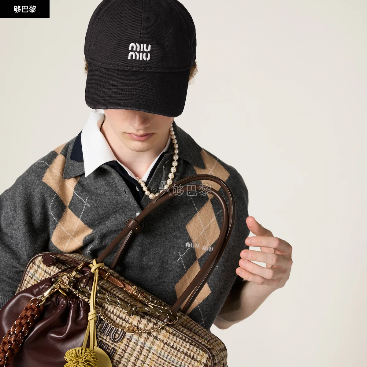 商品Miu Miu|【预售】 缪缪 25春夏 女士 棒球帽 Casquette de base-ball en denim 5HC369_2CR1_F034S,价格¥5709,第4张图片详细描述