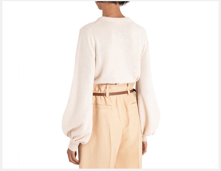 商品Chloé|Chloe' 蔻依 女士米色羊绒毛衣 C18AMP73-500-24U,价格¥2769,第6张图片详细描述