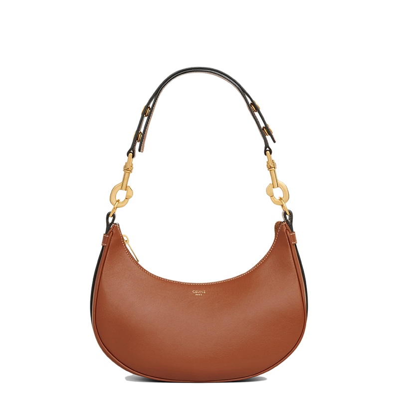 商品Celine|CELINE/赛琳 21秋冬新款AVA系列 女士中号黄褐色光滑小牛皮单肩手提腋下包196923DGQ.04LU,价格¥14676,第2张图片详细描述