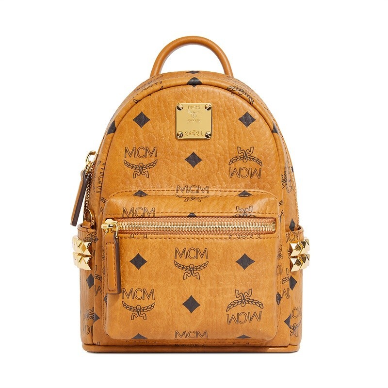 商品[国内直发] MCM|MCM 女士Stark Visetos系列超迷你款黑色经典LOGO印花人造革双肩背包 MMKAAVE13CO001,价格¥4647,第3张图片详细描述