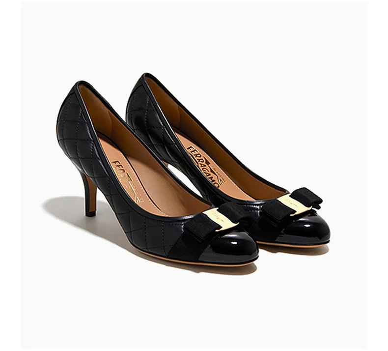 商品Salvatore Ferragamo|Salvatore Ferragamo 菲拉格慕 女士黑色高跟鞋 01-N674-692392,价格¥3271,第5张图片详细描述
