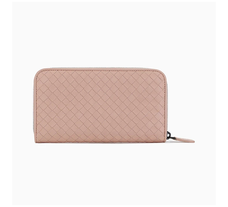 商品[国内直发] Bottega Veneta|BOTTEGA VENETA 女士粉色皮革拉链钱包 114076-V001N-6813,价格¥3051,第6张图片详细描述