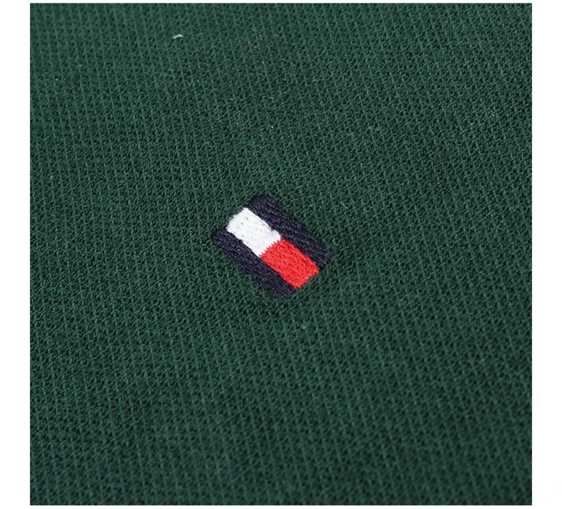 商品[国内直发] Tommy Hilfiger|TOMMY HILFIGER 绿色男士POLO衫 78J3624-302,价格¥426,第7张图片详细描述