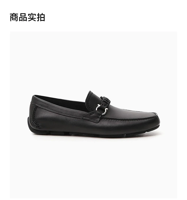 商品Salvatore Ferragamo|SALVATORE FERRAGAMO 菲拉格慕 男士黑色橡胶便鞋 02-C216-724923,价格¥2474,第4张图片详细描述