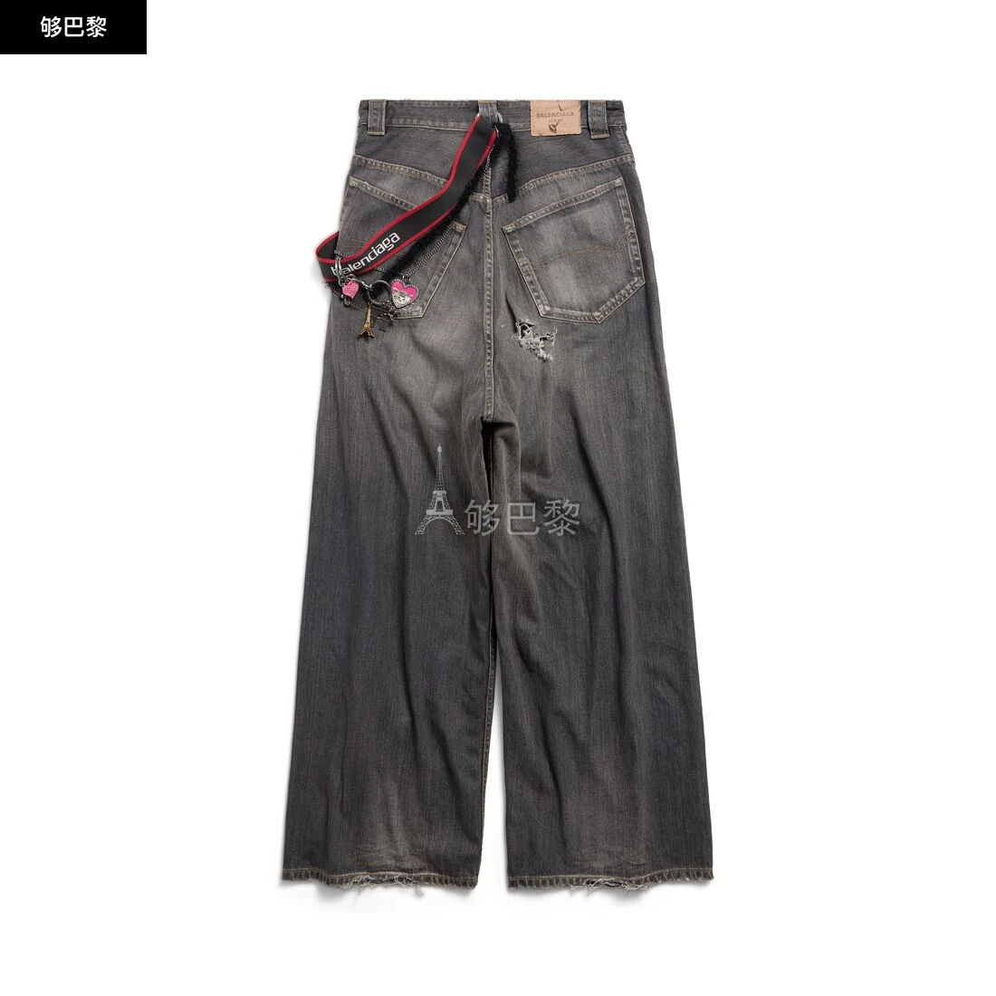 商品Balenciaga|【预售】 巴黎世家 25春夏 男士 休闲裤 Men's Charms Baggy Pants in Dark Grey 831693TSW671441 ,价格¥17663,第3张图片详细描述