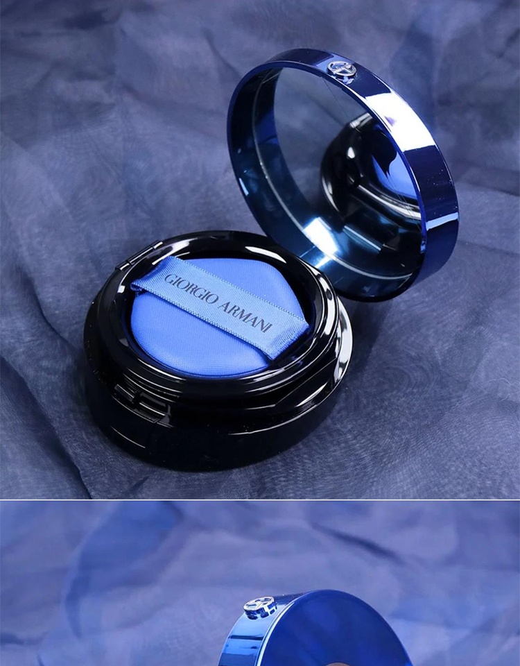 商品Giorgio Armani|Armani阿玛尼蓝色瓶蓝标大师气垫粉扑盒造型粉底液2 3号遮瑕,价格¥434,第3张图片详细描述