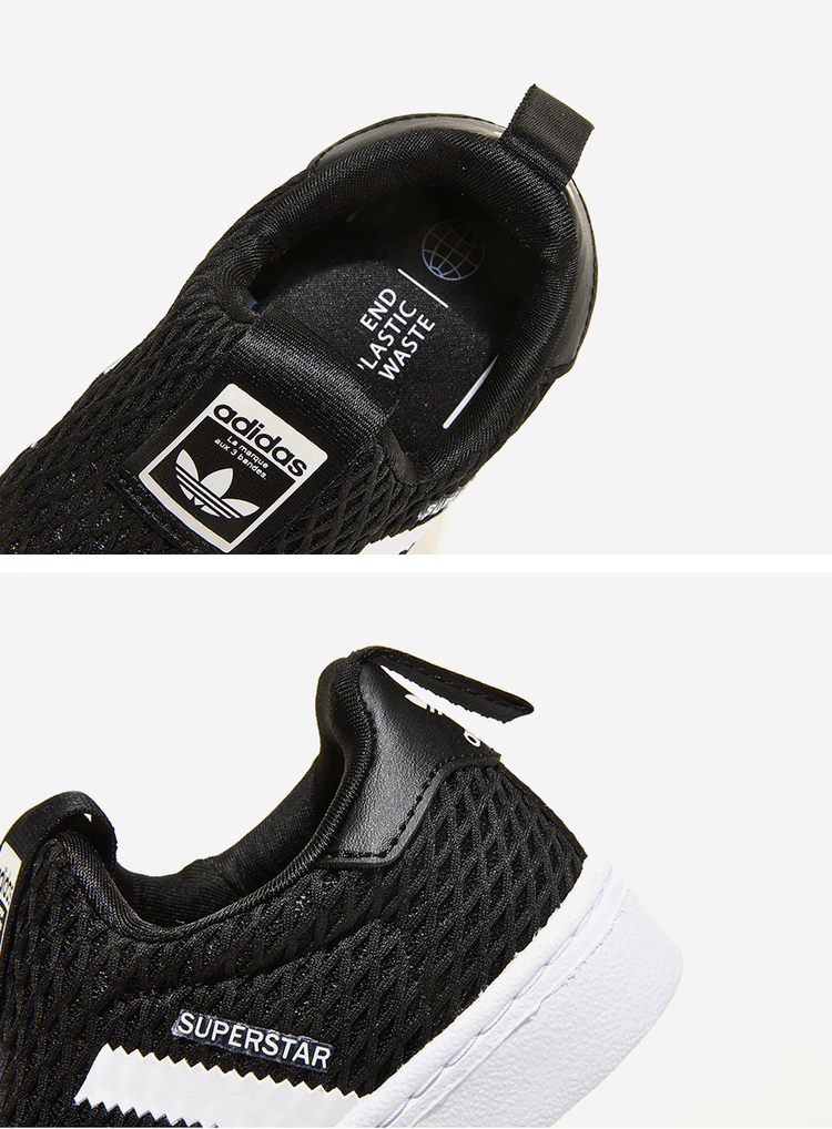 商品Adidas|【Brilliant|包邮包税】阿迪达斯 SUPERSTAR 360 C 儿童  运动鞋 一脚蹬 懒人鞋  GX3227 CBLACK/FTWWHT/FTWWHT,价格¥334,第2张图片详细描述