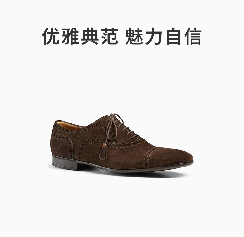 商品Gucci|GUCCI 棕色男士系带正装鞋 368440-CMA00-2140,价格¥3033,第1张图片详细描述