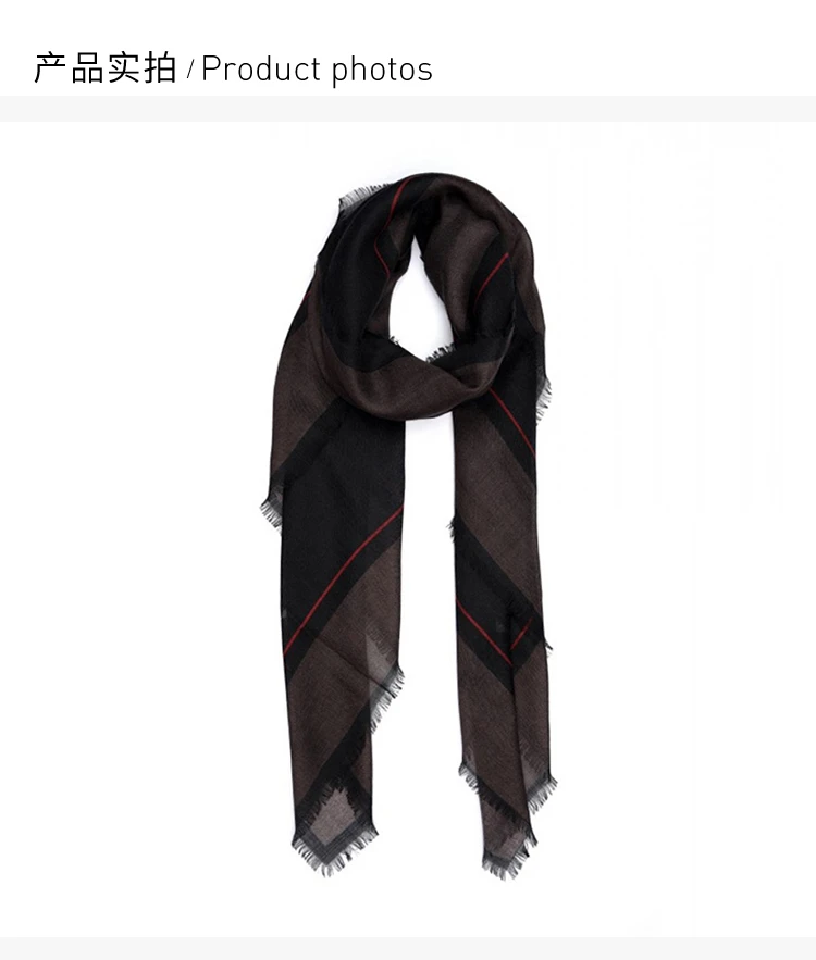 商品Givenchy|BG Givenchy 纪梵希 男士黑色棉质围巾 GW1414SB122-009,价格¥1646,第11张图片详细描述
