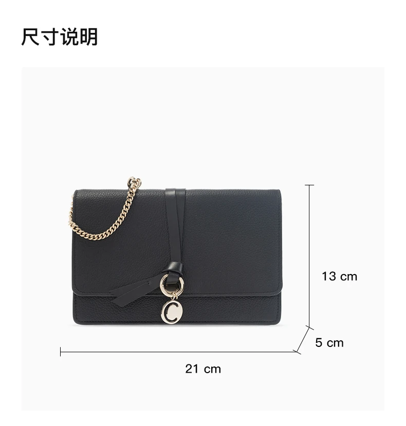 商品Chloé|CHLOE' 女黑色女士手拿包 C21WP727-F57-001,价格¥5001,第3张图片详细描述