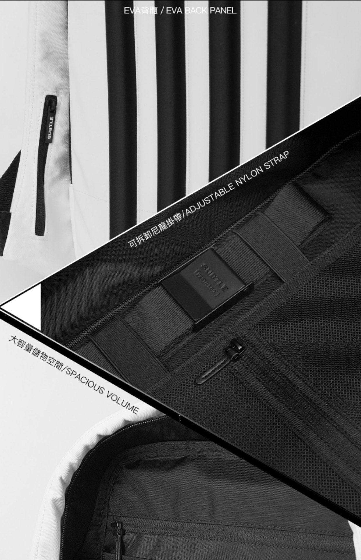商品[国内直发] Subtle|Stein机能双肩包男大容量背包多功能防水户外野营旅行包女,价格¥822,第30张图片详细描述