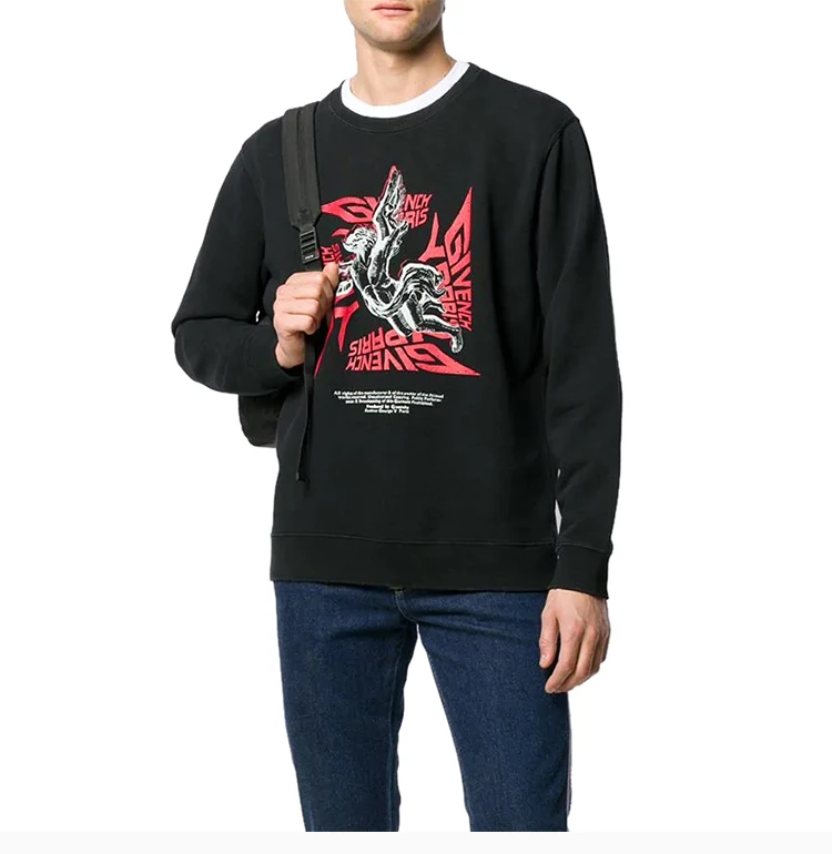 商品Givenchy|GIVENCHY 黑色男士卫衣/帽衫 BMJ03330AF-001,价格¥3681,第9张图片详细描述