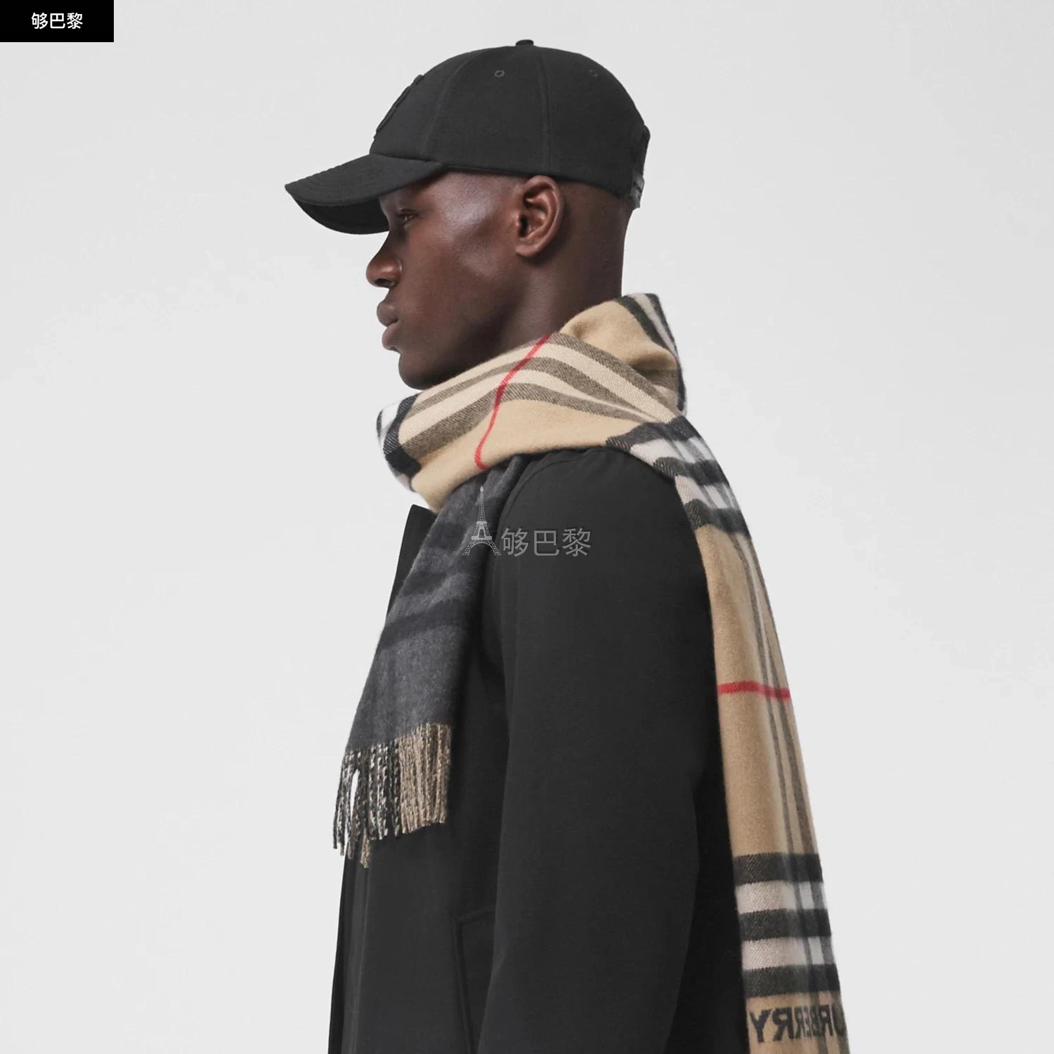 商品Burberry|【预售】 巴宝莉 25春夏 男士 围巾 对比感格纹羊绒围巾 80451711 ,价格¥4937,第6张图片详细描述
