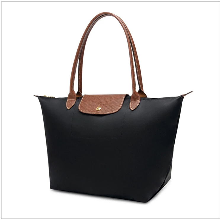 商品Longchamp|Longchamp 珑骧 黑色尼龙女士手提包 1899089001,价格¥844,第7张图片详细描述