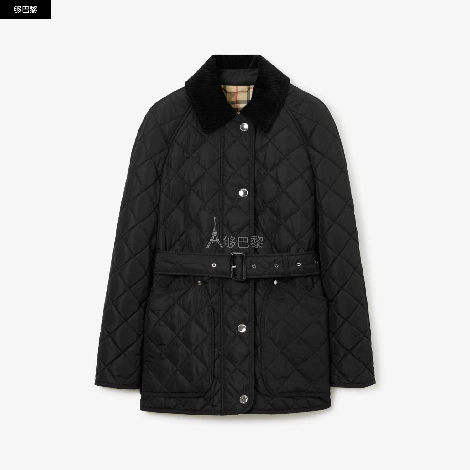 商品Burberry|【预售】 巴宝莉 24秋冬 女士 夹克 绗缝尼龙夹克 80718431,价格¥7805,第2张图片详细描述