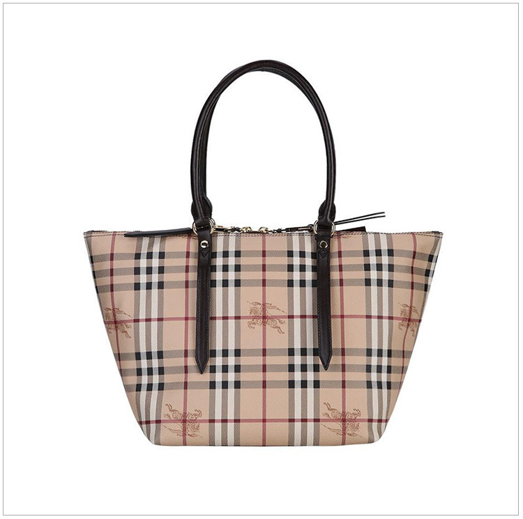 商品Burberry|Burberry 博柏利 女士米色pvc皮革手提包斜挎包 3882392,价格¥3472,第26张图片详细描述