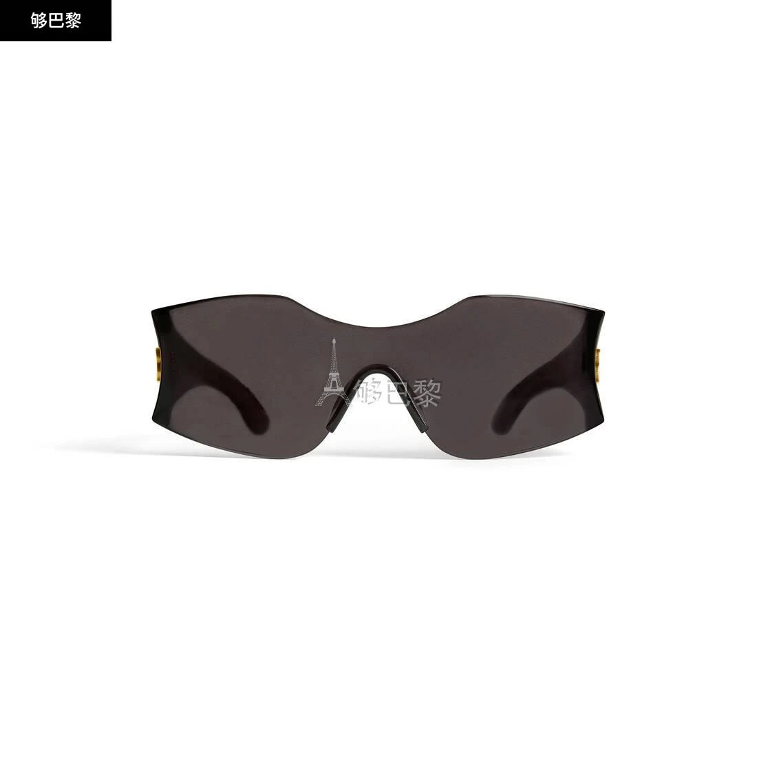 商品Balenciaga|【预售】 巴黎世家 24秋冬 男士 太阳眼镜 Hourglass Mask Sunglasses in Black 751439T00031000,价格¥4547,第3张图片详细描述