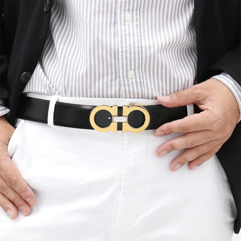商品Salvatore Ferragamo|SALVATORE FERRAGAMO 黑色男士腰带 679493-723890,价格¥2221,第2张图片详细描述