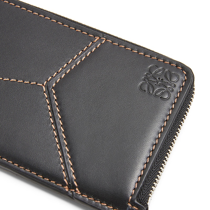 商品Loewe|罗意威 Puzzle系列 黑色缝线光滑小牛皮硬币卡夹钱包C510G17X01-1100,价格¥3104,第5张图片详细描述