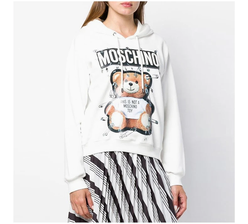 商品Moschino|Moschino 莫斯奇诺 女士白色印花棉质卫衣 EV1705-5527-1002,价格¥2135,第6张图片详细描述