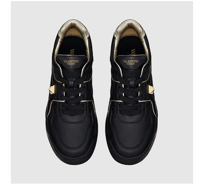 商品Valentino|VALENTINO 男士黑色皮革运动鞋 1Y2S0E71-RUS-ED6,价格¥3839,第7张图片详细描述