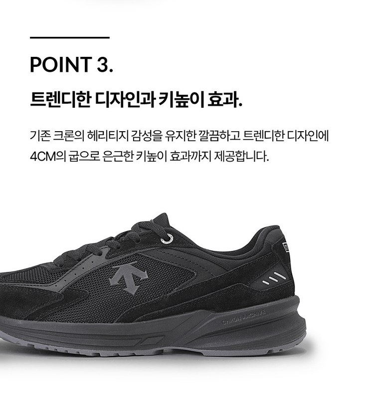 商品【预售商品15天发货】 DESCENTE|【Brilliant|包邮包税】中性黑灰超轻网面运动鞋SP323LCR79-BLK0,价格¥755,第4张图片详细描述