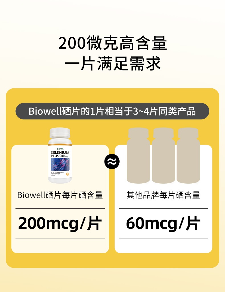 商品[国内直发] Biowell|【保税直发】Biowell新加坡进口天然微生物硒片补硒维e有机硒元素90粒,价格¥109,第6张图片详细描述