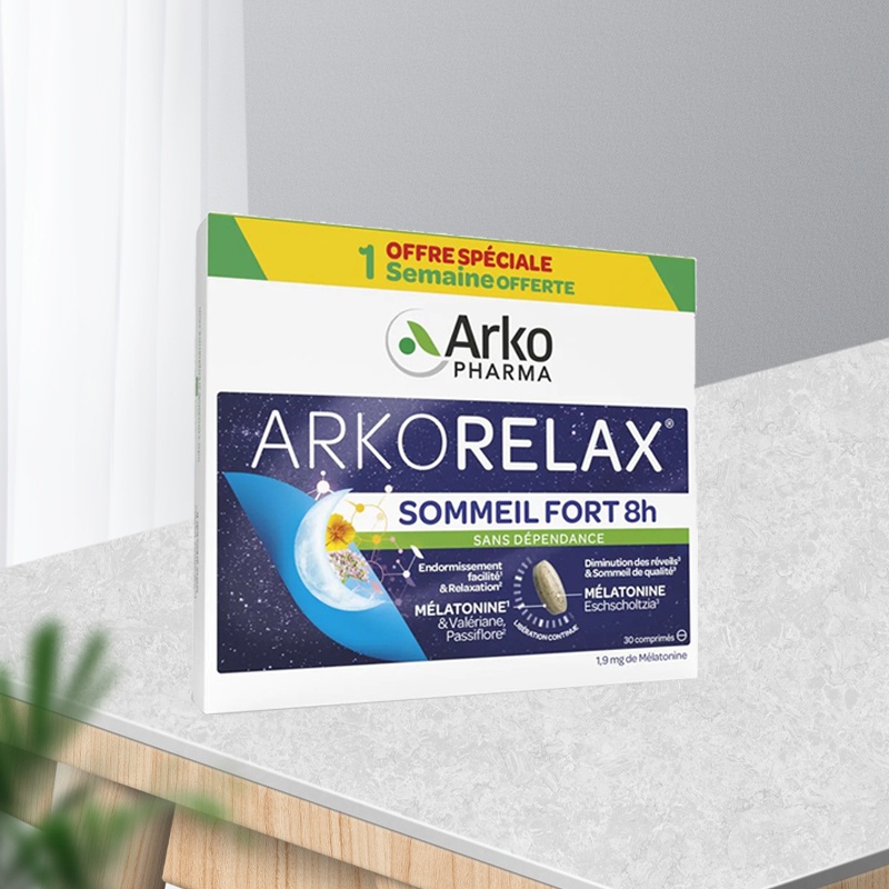 商品Arkopharma|8小时多重草本舒眠片褪黑色30粒 助眠安神1-2-3盒,价格¥200,第2张图片详细描述