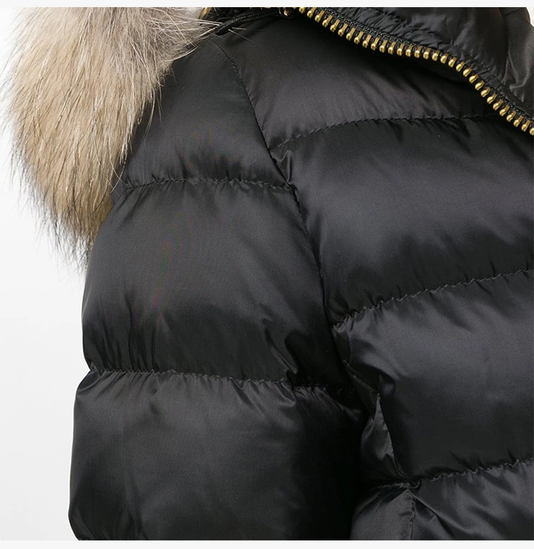 商品[国内直发] Burberry|Burberry 博�柏利 女士黑色中长款连帽夹克羽绒服 4061057,价格¥6948,第7张图片详细描述