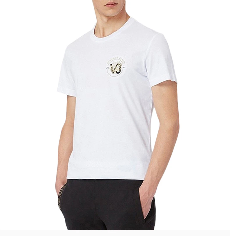 商品Versace|VERSACE JEANS 范思哲牛仔 白色棉男士T恤 B3GTA76R-36610-003,价格¥513,第8张图片详细描述