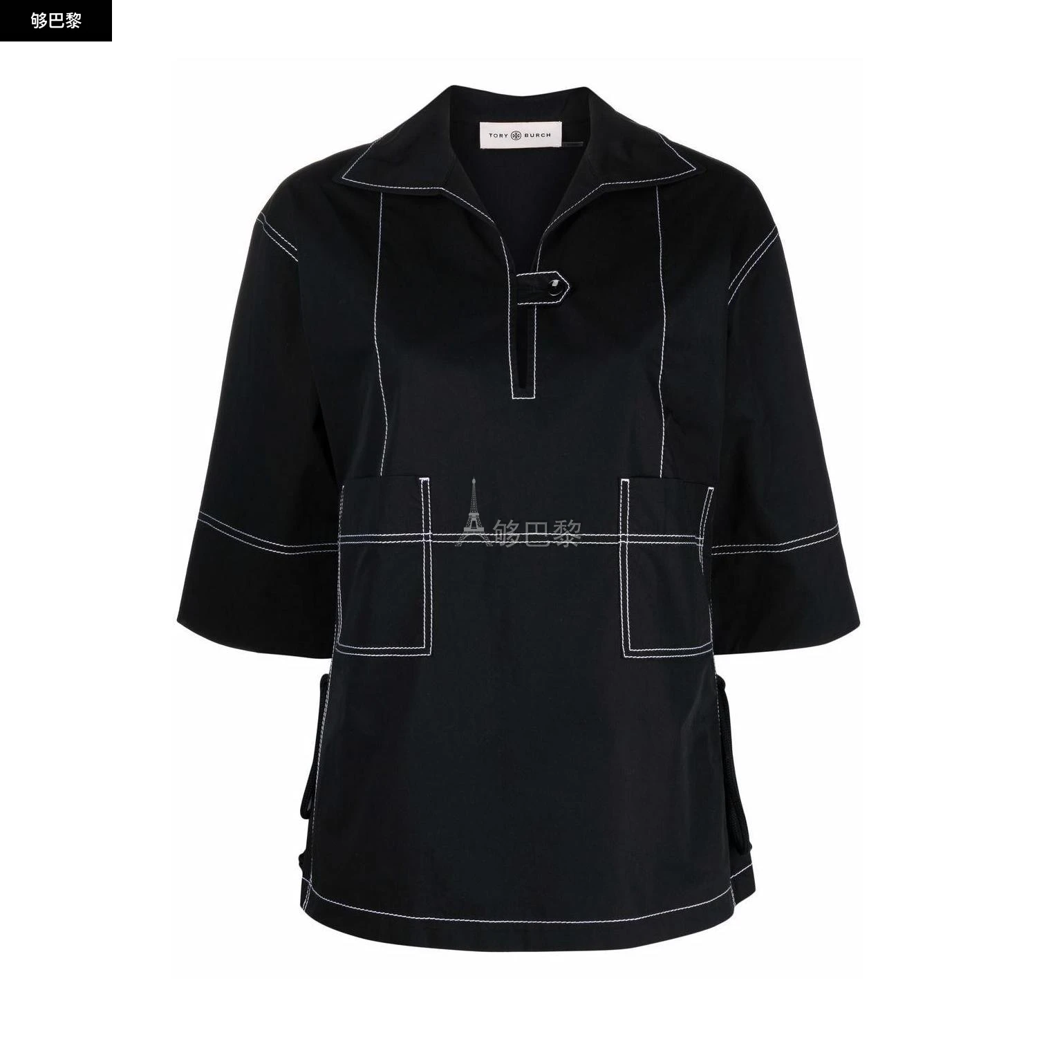 商品Tory Burch|【特惠4.8折】【预售】 2022春夏 女士 连衣裙 连衣裙 1443215  135618COTTON001 ,价格¥2422,第2张图片详细描述