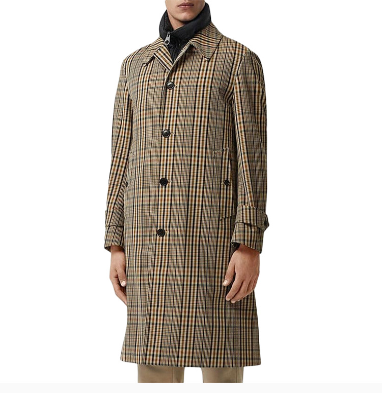 商品[国内直发] Burberry|Burberry 博柏利 男士深驼色棉质大衣 8004874,价格¥11405,第5张图片详细描述