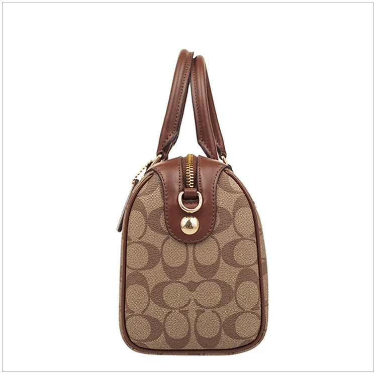 商品Coach|Coach 蔻驰 新款女士皮革棕色手提斜挎波士顿水桶包 F58312IME74,价格¥1160,第9张图片详细描述
