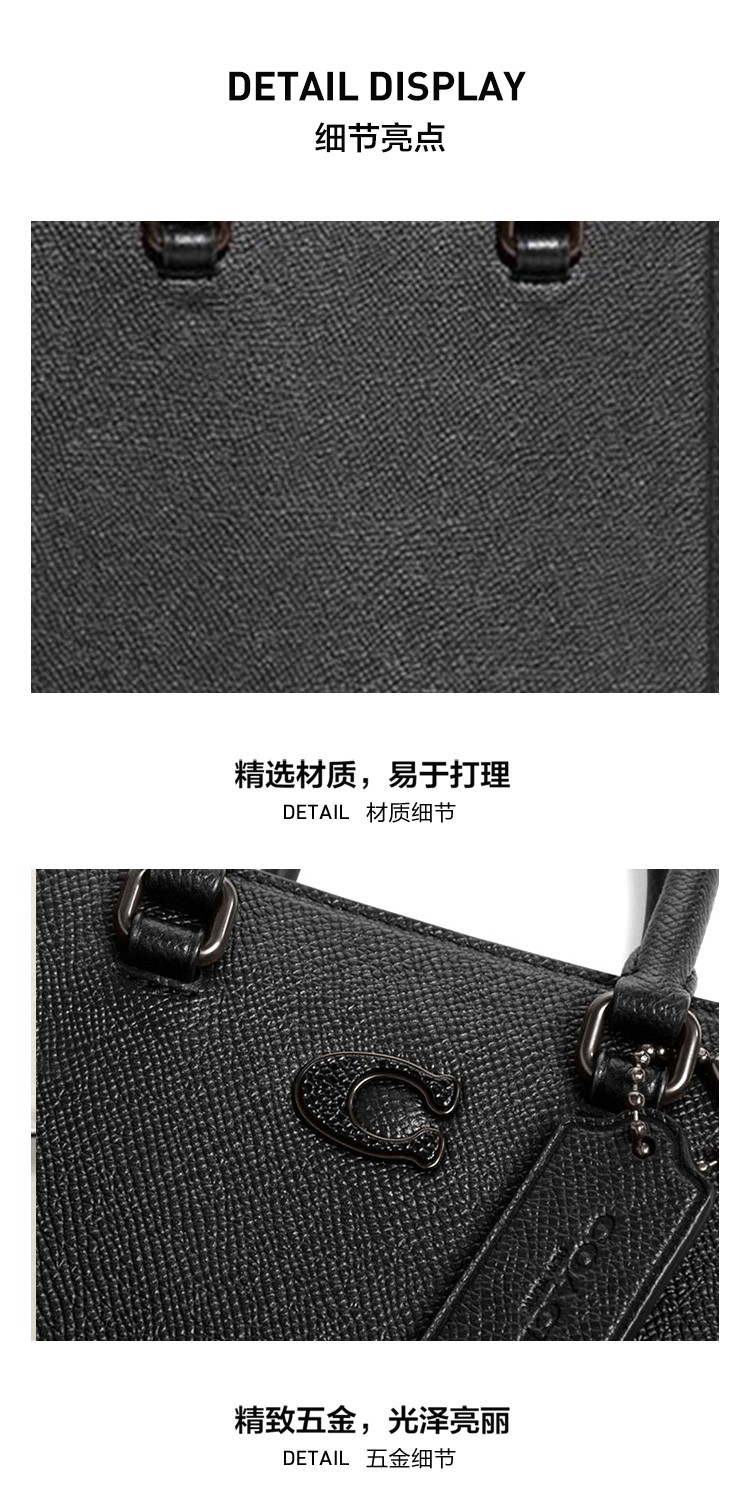 商品[国内直发] Coach|蔻驰（COACH）女士专柜款经典标志16号迷你手提单肩斜挎包CJ795 BLK,价格¥2589,第7张图片详细描述