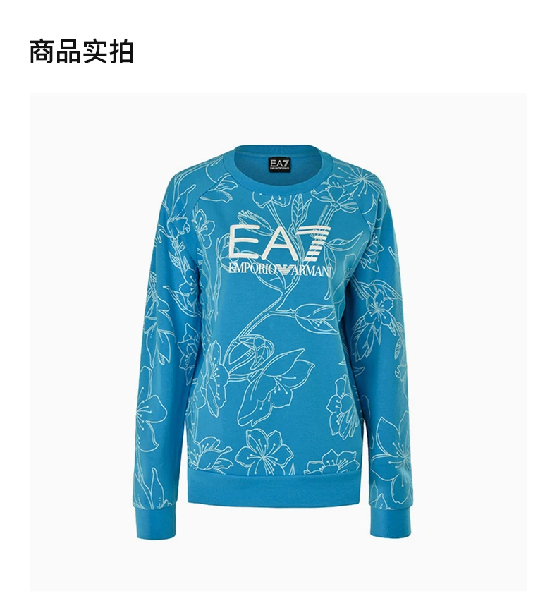 商品Emporio Armani|EMPORIO ARMANI 蓝色女士T恤 3ZTM79-JE9Z-1587,价格¥690,第5张图片详细描述